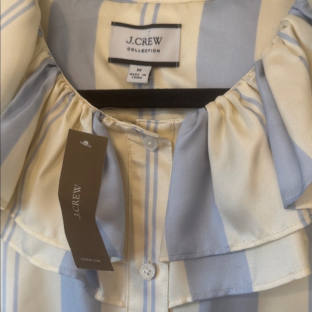 J crew collection ruffle silk blouse - Picture 4 of 8